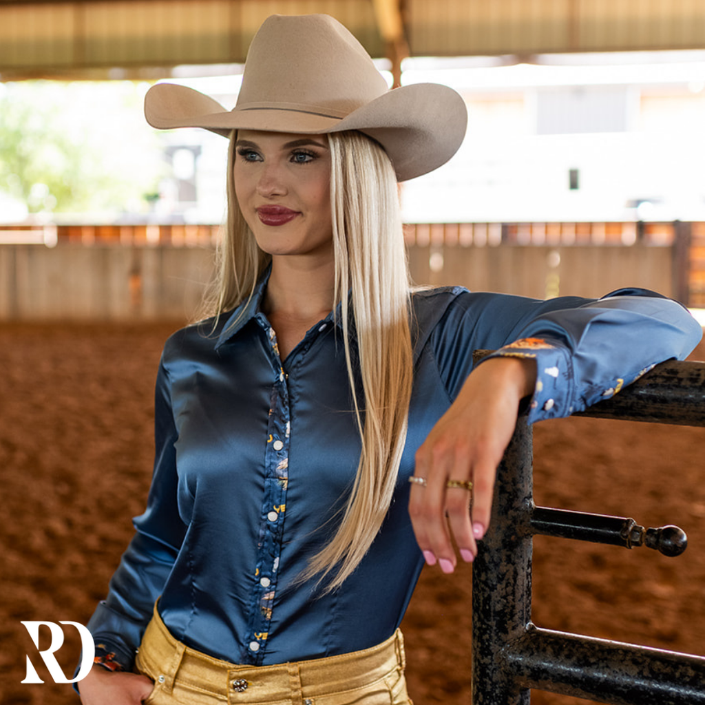 Yeehaw Satin Performance Rodeo Shirt