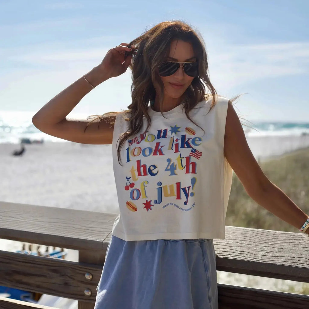 You Look Like The 4TH Of July Muscle | Tee — view 2