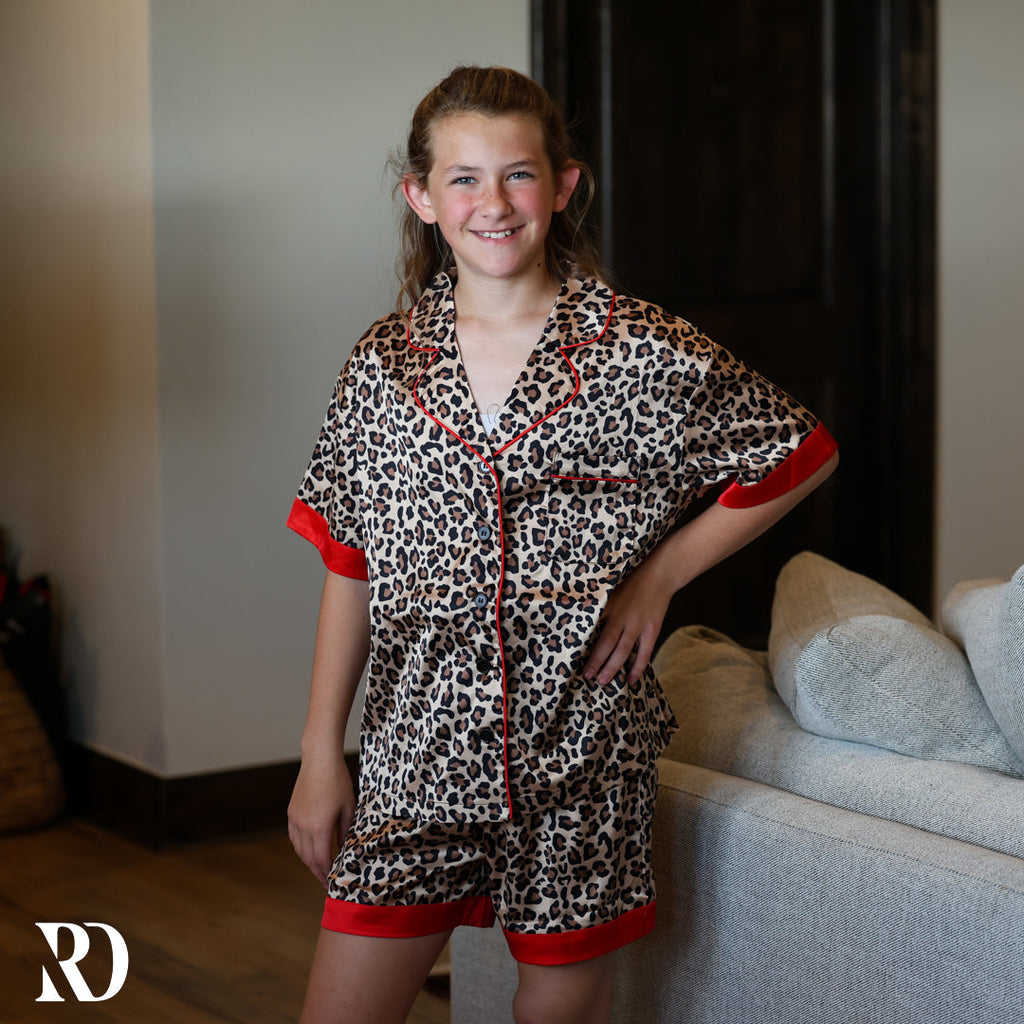 *youth* Pj Set | Leopard & Red — view 2