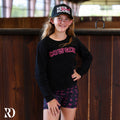 *youth* Pink Cattle Brands | Cowgirl Crewneck