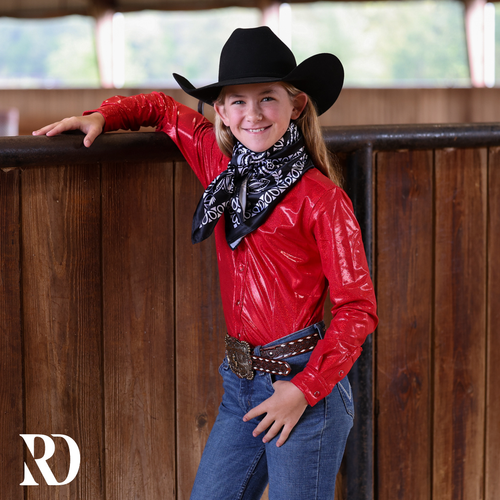 *youth* Red Sparkle Performance Shirt — view 2