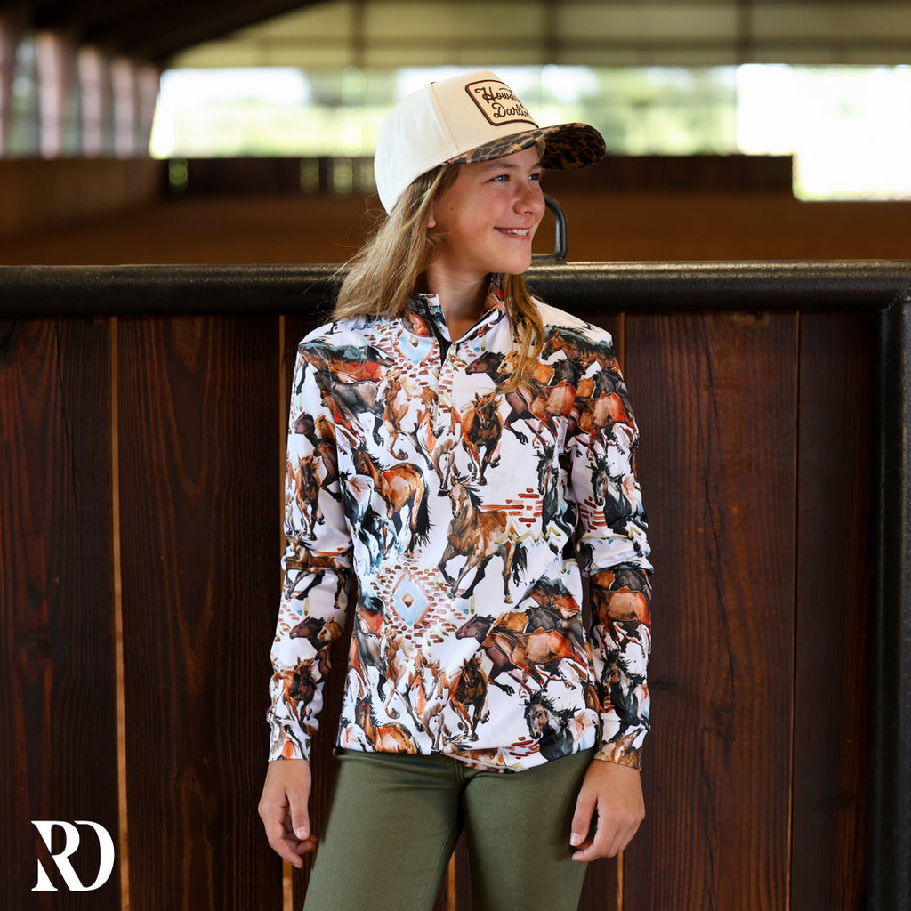 *youth* Sun Shirt | Wild Horses — view 2