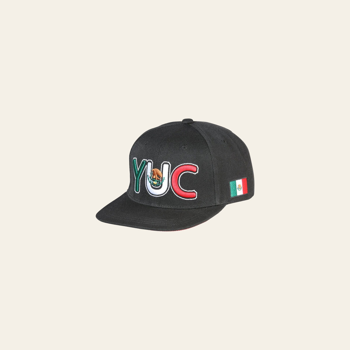 El General SB/YUC Hat- Black 44815 on a warm cream background