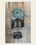 A Touch of Turquoise Concho Buckle Adapter W109ASBA on a warm cream background