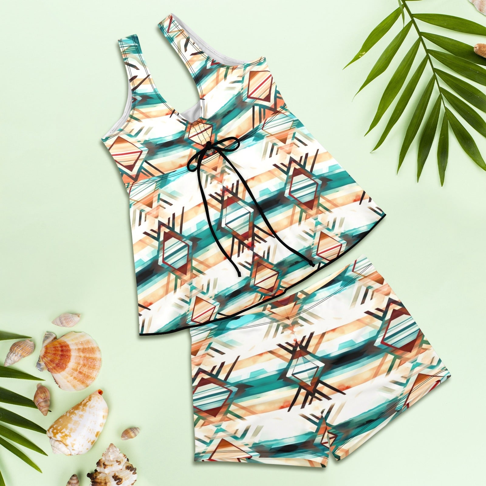 Baha Ranch Diamond Aztec Tankini Boy Shorts Swim Set by Baha Ranch Western Wear - product image 4