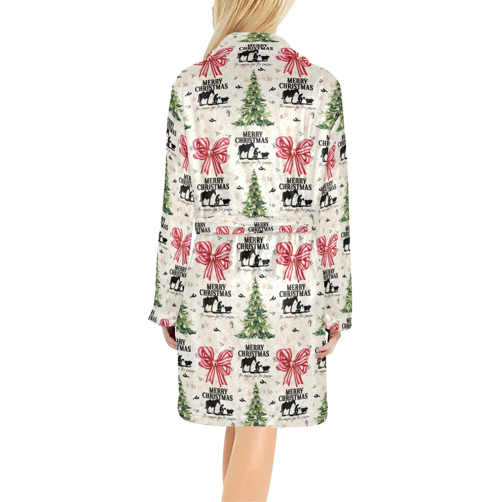 Baha Ranch Praying Cowboy Christmas Fleece Robe by Baha Ranch Western Wear - product image 2