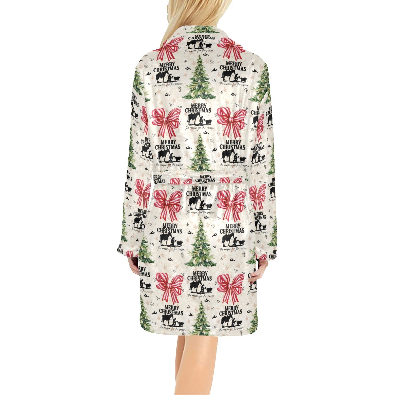 Baha Ranch Praying Cowboy Christmas Fleece Robe by Baha Ranch Western Wear - product image 2