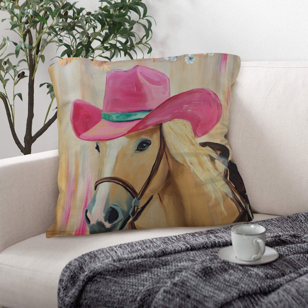 Baha Ranch Pink Cowgirl Horse Pillow Case by Baha Ranch Western Wear - product image 2