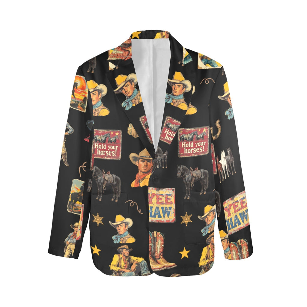 Baha Ranch Vintage Cowboy Collage Western Women's Blazer by Baha Ranch Western Wear - product image 4