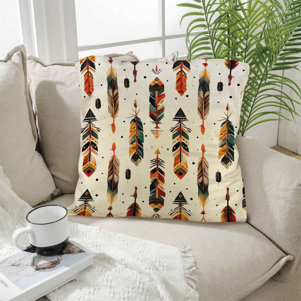 Baha Ranch Aztec Feathers Pillow Case Made in America by Baha Ranch Western Wear