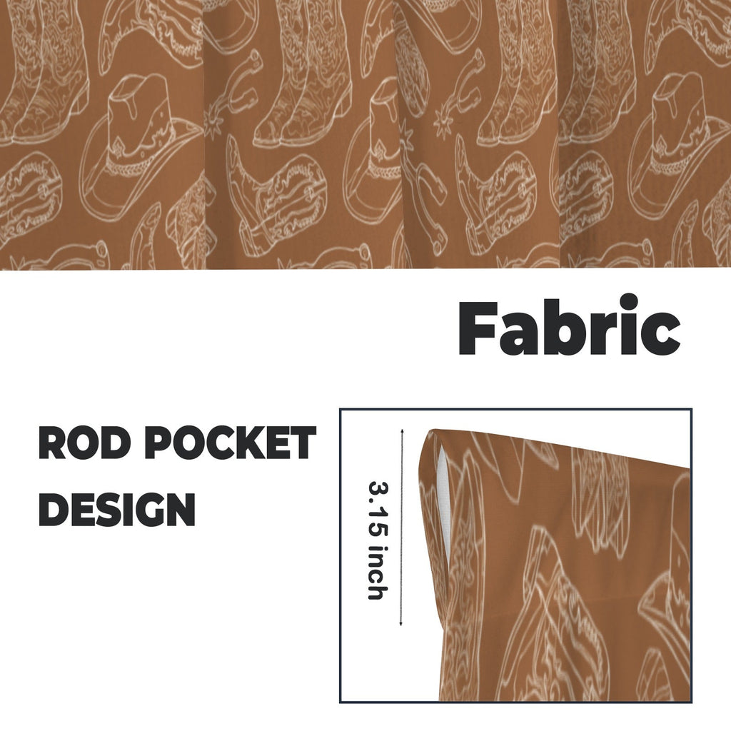 Baha Ranch Western Print Curtains Window Curtain 28"x40" (2-Piece) Made in America by Baha Ranch Western Wear - product...