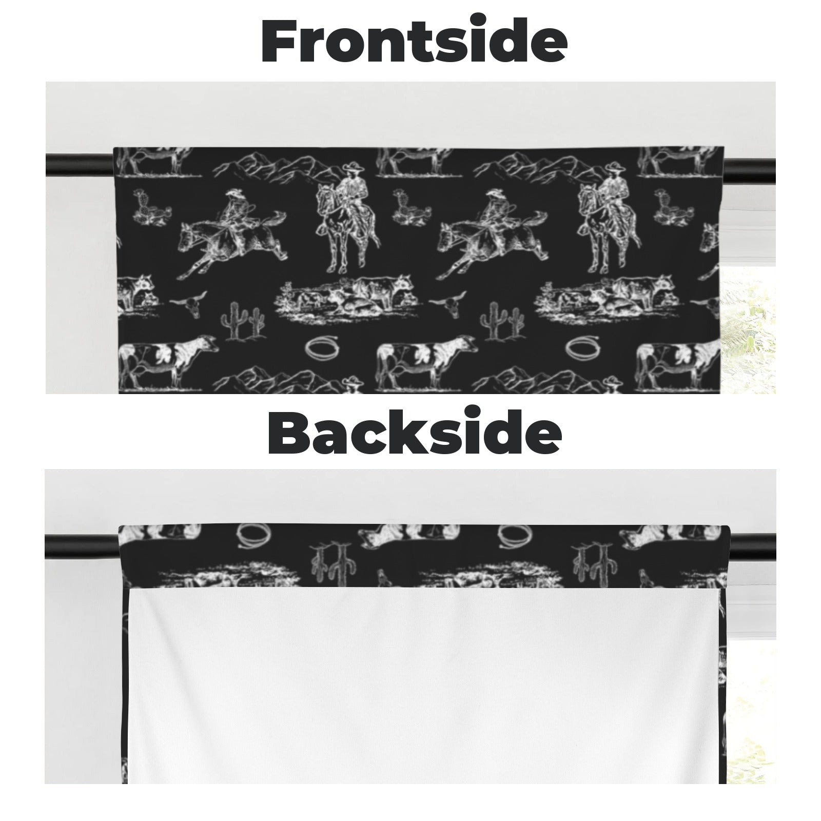 Baha Ranch Ranch Life Window Curtains 28"x40" (2-Piece) Made in America by Baha Ranch Western Wear - product image 4
