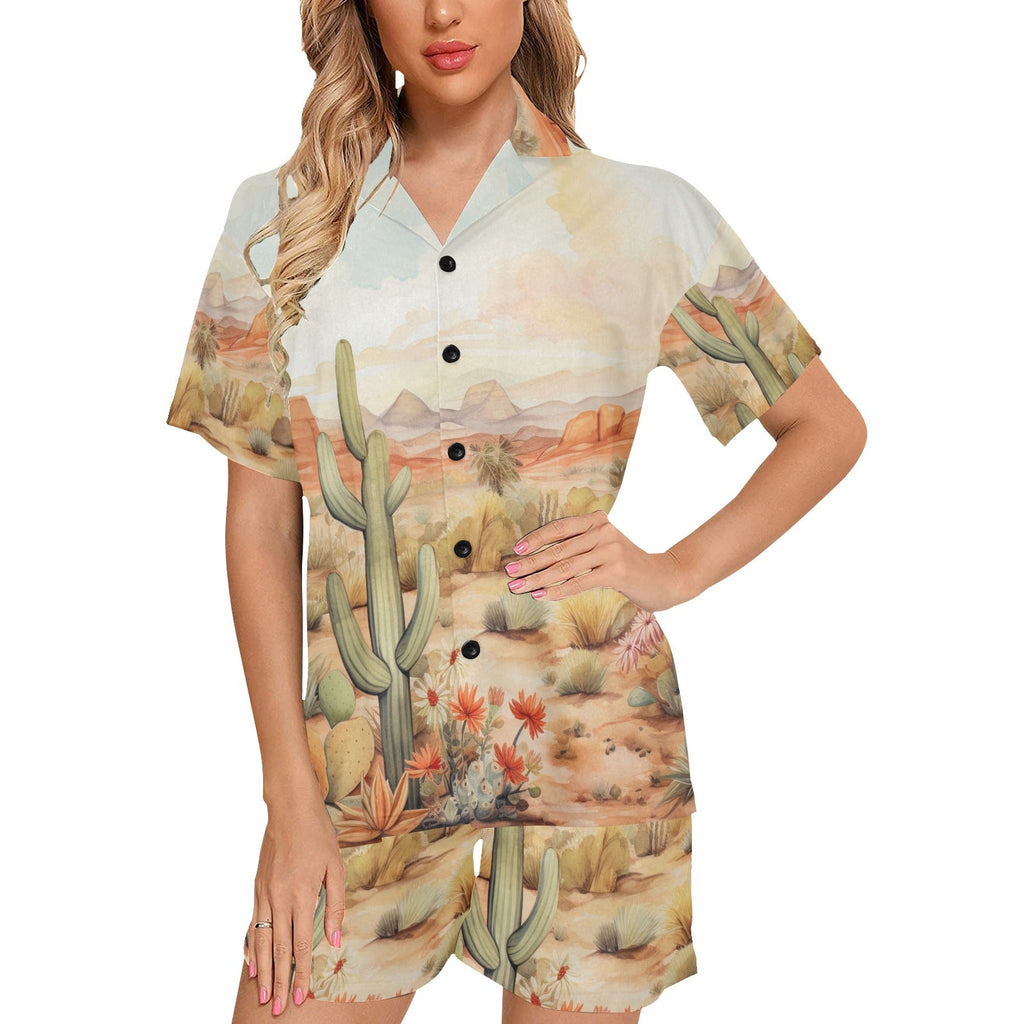 Baha Ranch Watercolor Desert Women's Western Pajama Set by Baha Ranch Western Wear