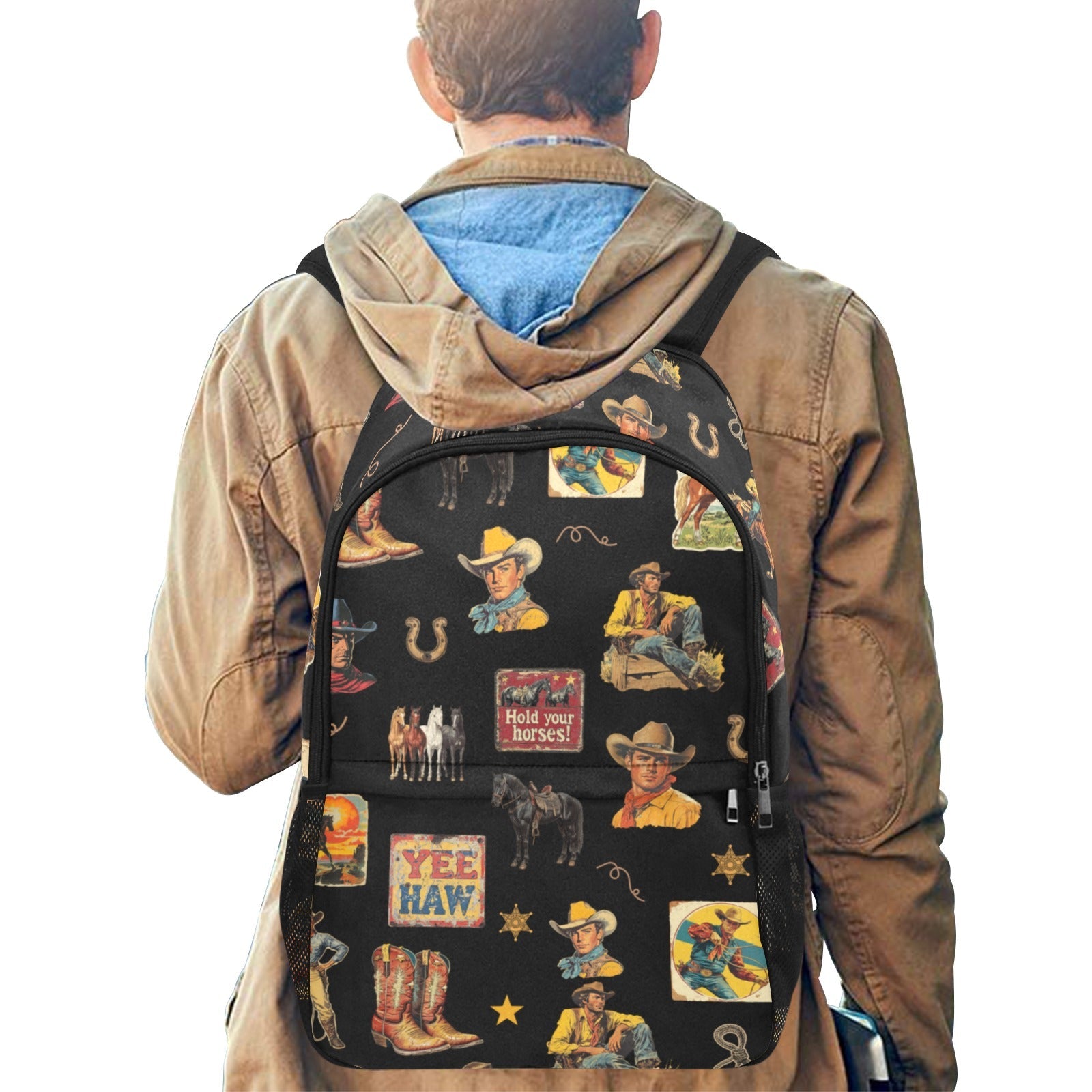 Baha Ranch Vintage Cowboy Collage Western Backpack by Baha Ranch Western Wear - product image 7