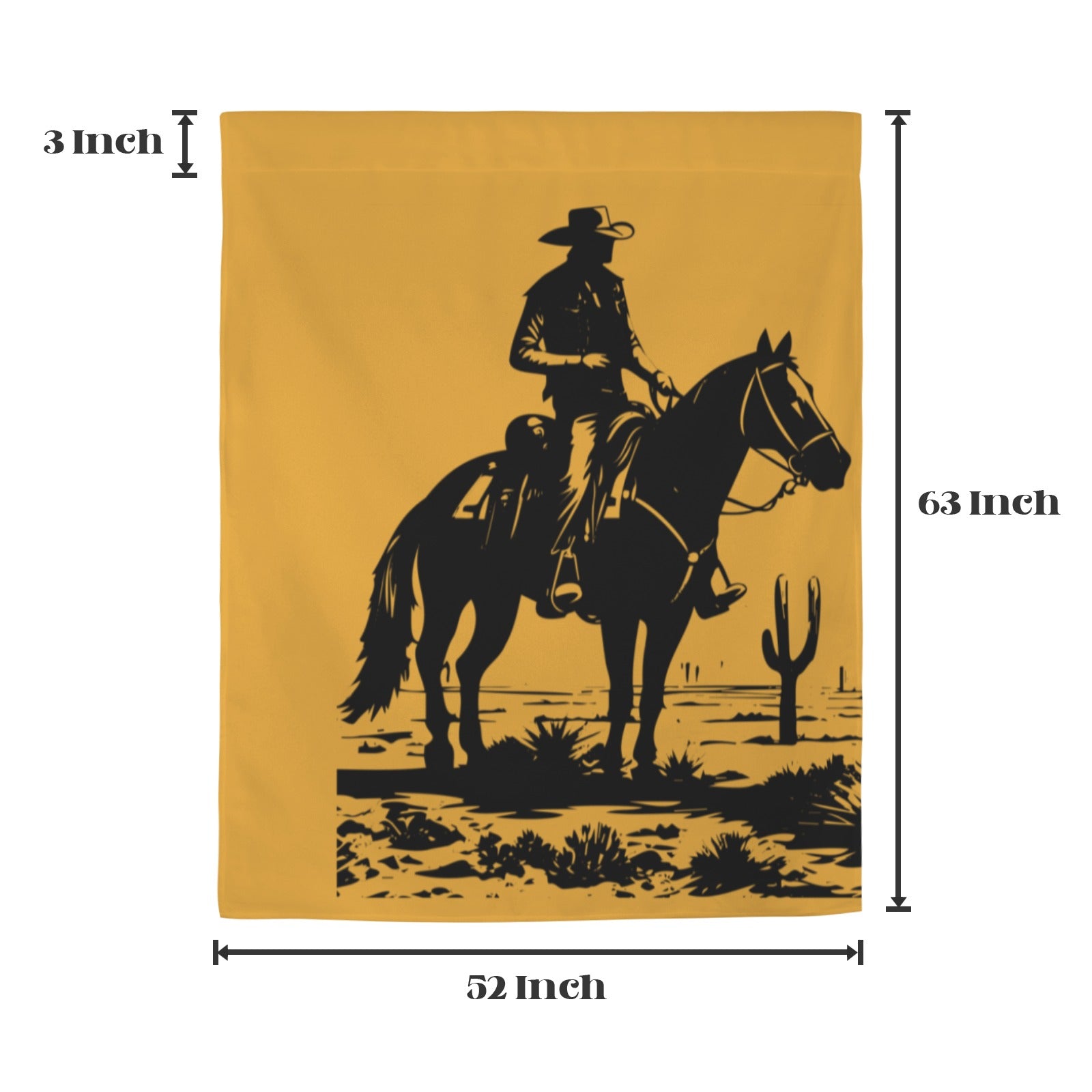 Baha Ranch Desert Cowboy Window Curtain 52"x63" Made in America by Baha Ranch Western Wear - product image 3