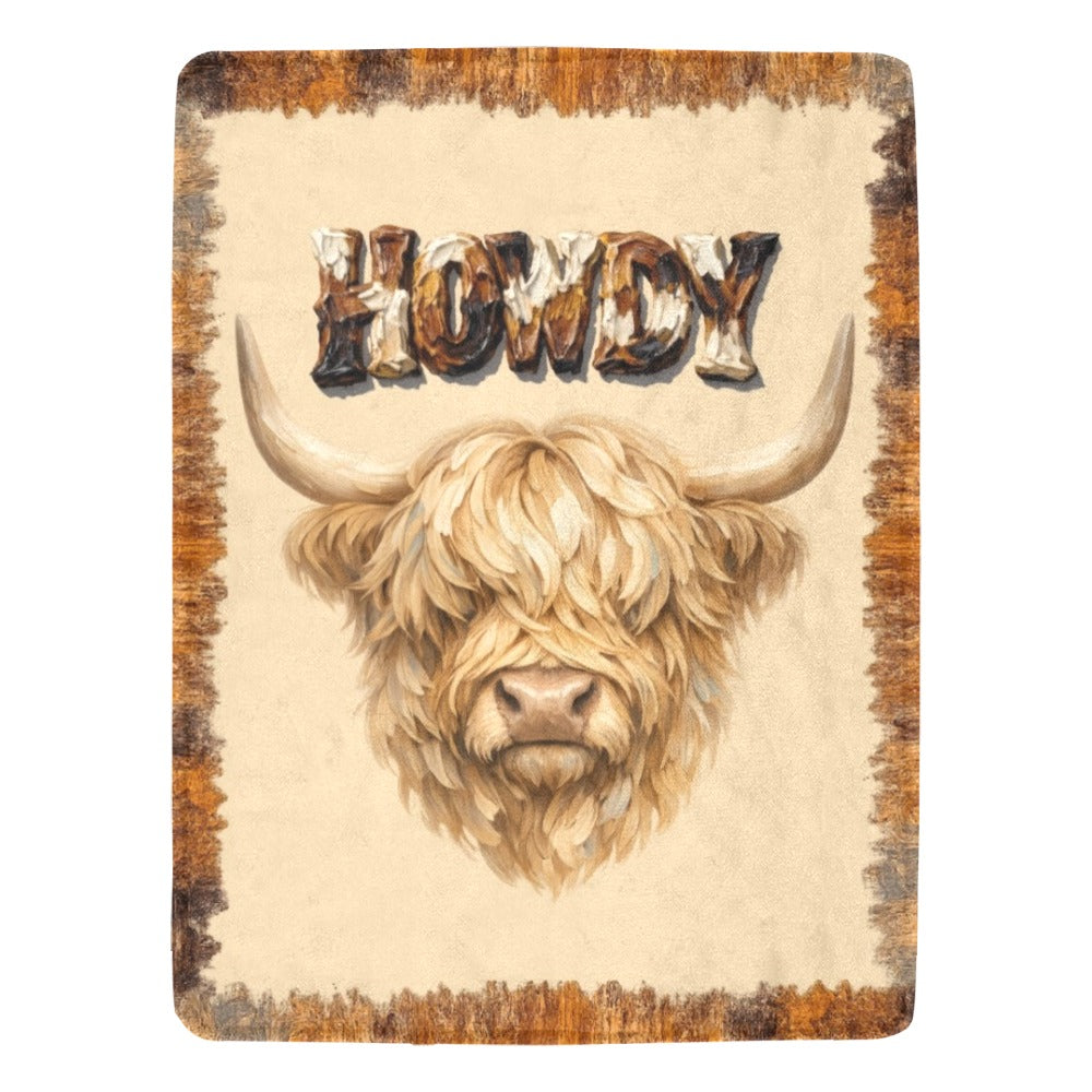 Baha Ranch Howdy Highland Throw Blanket 60" x 80" Made in America by Baha Ranch Western Wear - product image 4
