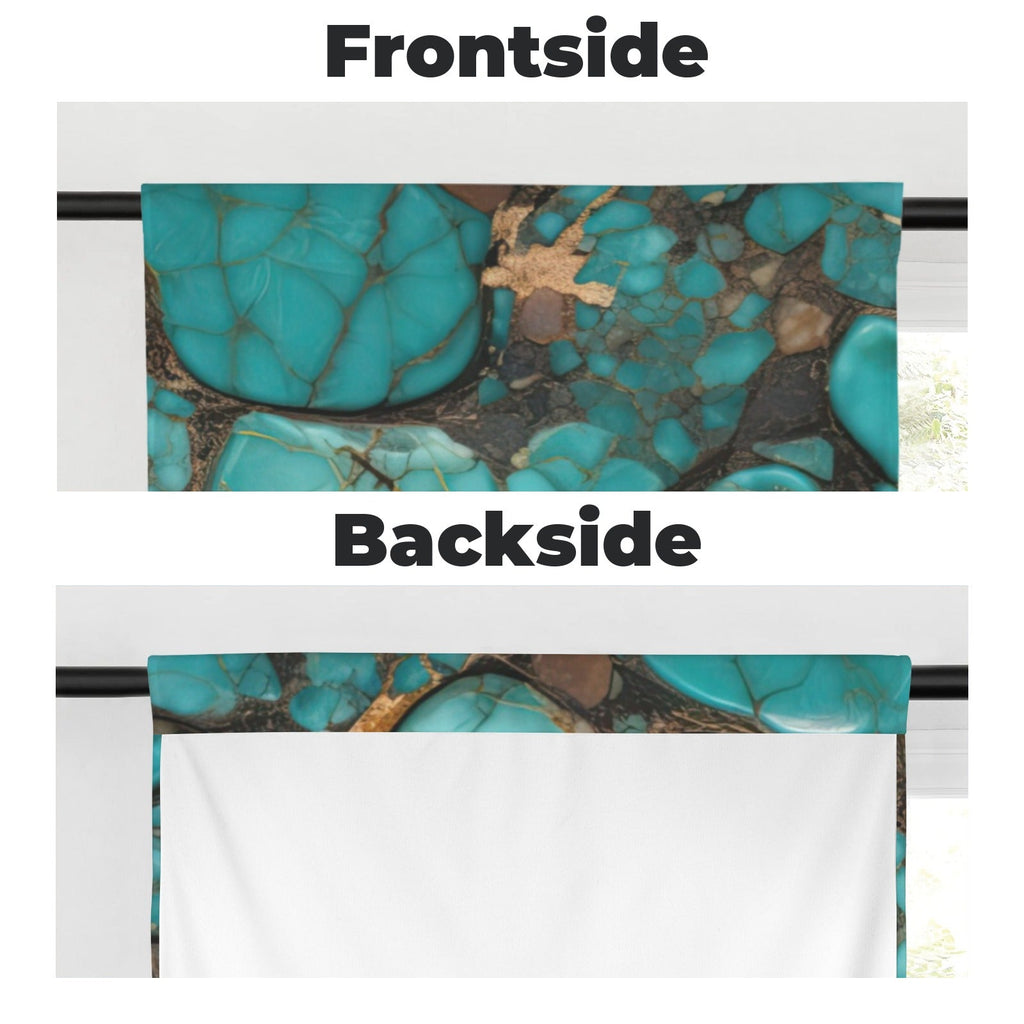 Baha Ranch Turquoise Window Curtains 28"x40" (2-Piece) Made in America by Baha Ranch Western Wear - product image 4
