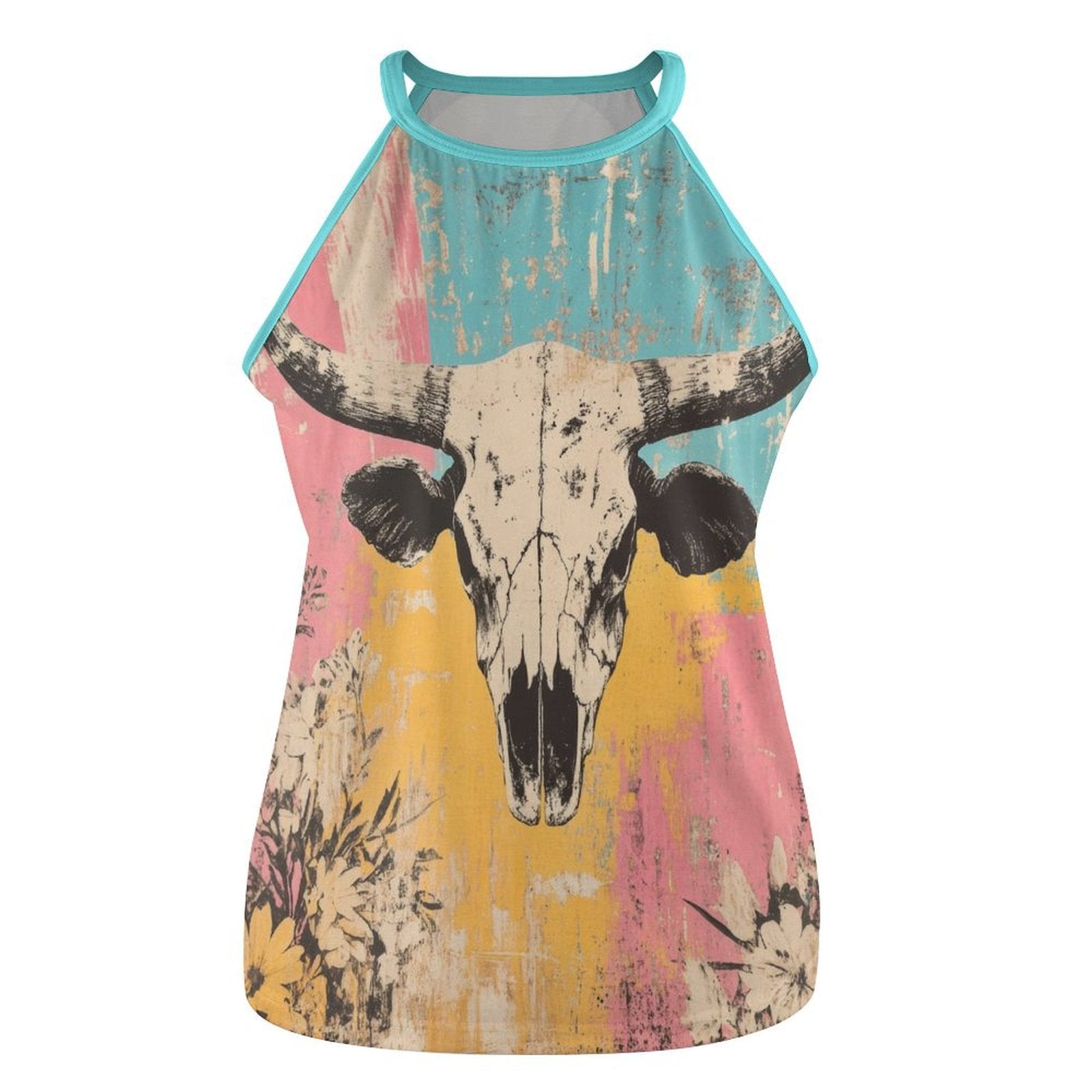 Baha Ranch Bull Skull Retro Pop Western Tank Top by Baha Ranch Western Wear - product image 6