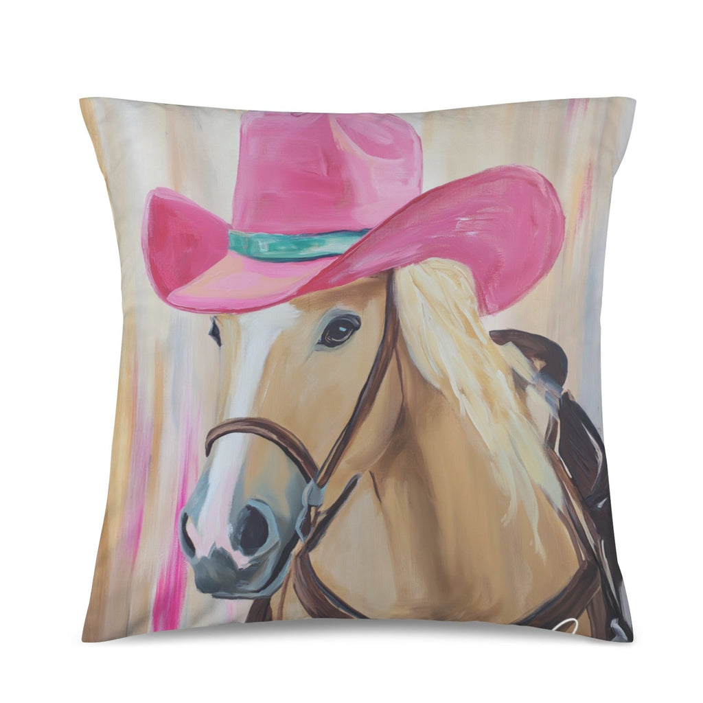 Baha Ranch Cowgirl Horse Velvety Soft Throw Pillow Case Made in America by Baha Ranch Western Wear