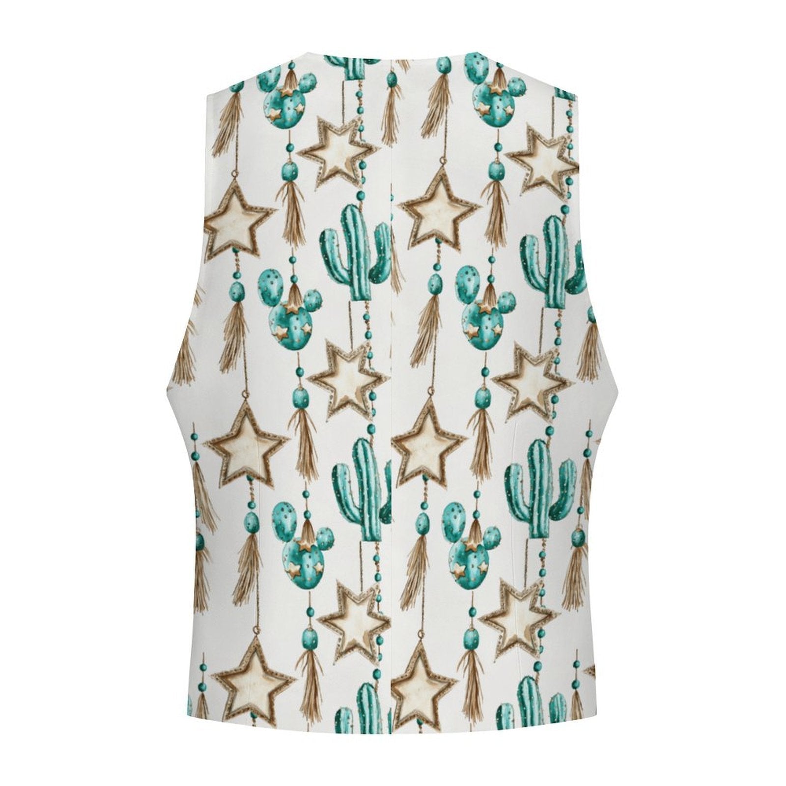Baha Ranch Turquoise Christmas Cactus Men's Western Vest by Baha Ranch Western Wear - product image 3
