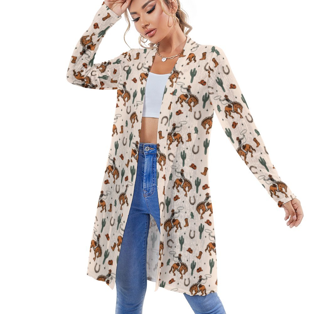 Baha Ranch Rodeo Cowboy Print Lightweight Cardigan by Baha Ranch Western Wear - product image 7