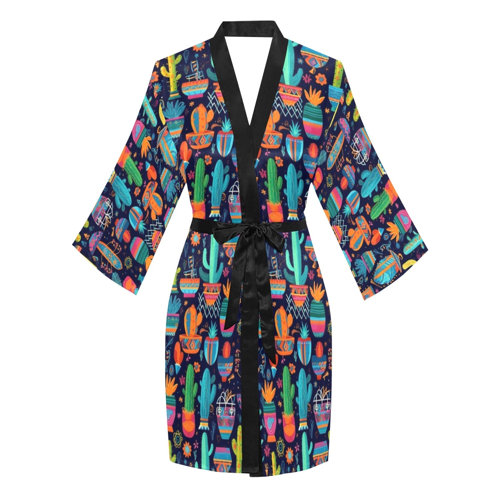 Baha Ranch Crazy Cactus Lady Women's Lounge Kimono Robe by Baha Ranch Western Wear - product image 3