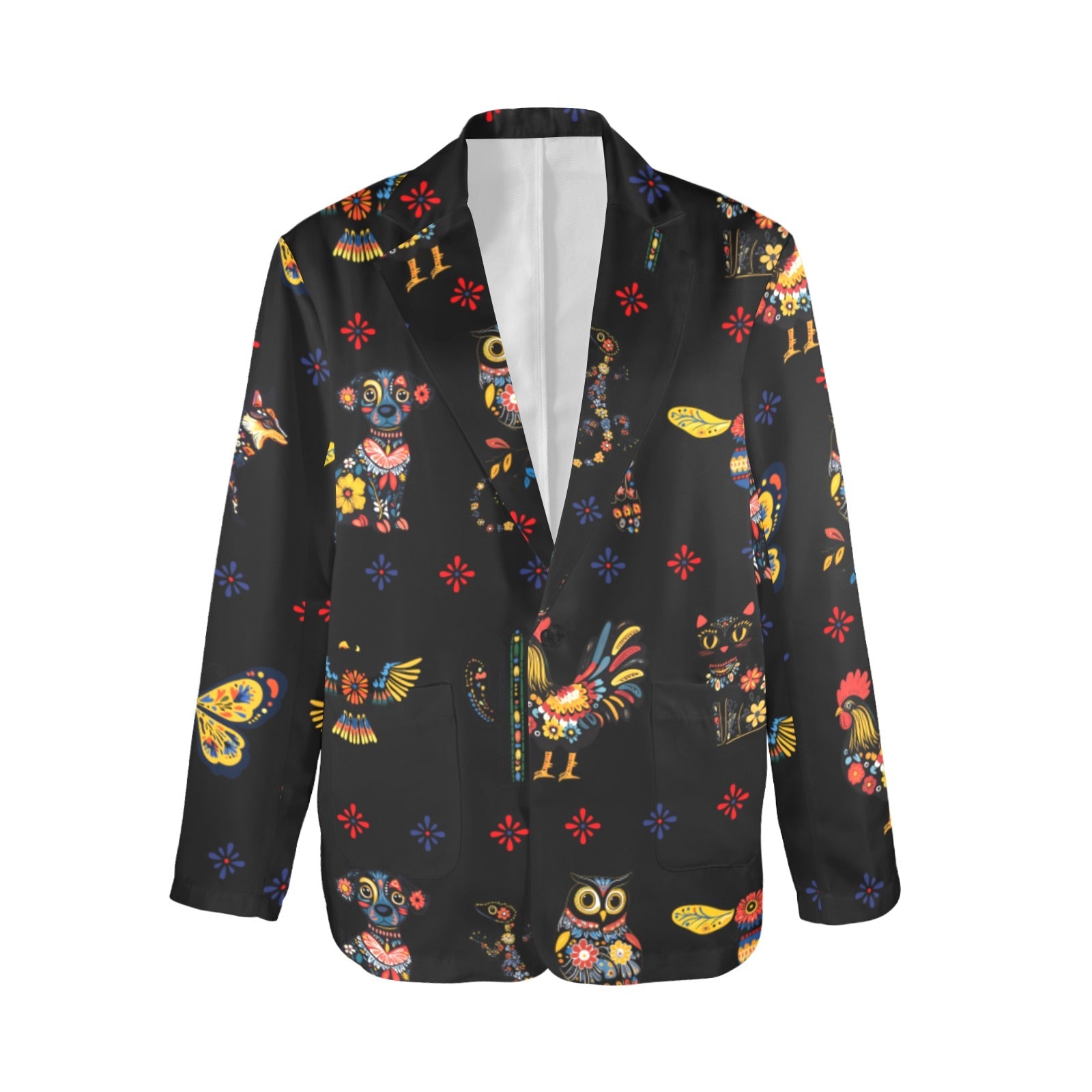 Baha Ranch Colores de Mexico Mexican Talavera Animals Floral Women's Blazer by Baha Ranch Western Wear