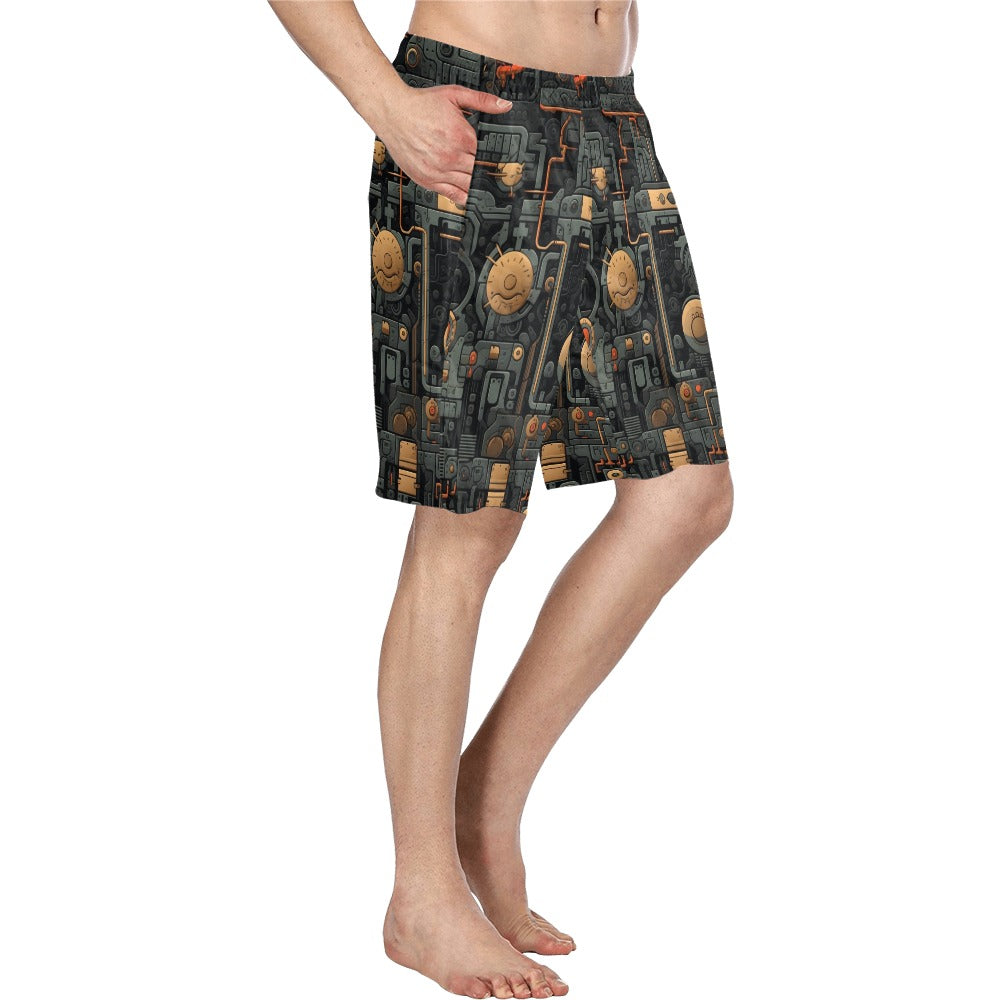 Baha Ranch Cyber Digital Gaming Men's Beach Board Swim Shorts by Baha Ranch Western Wear - product image 2