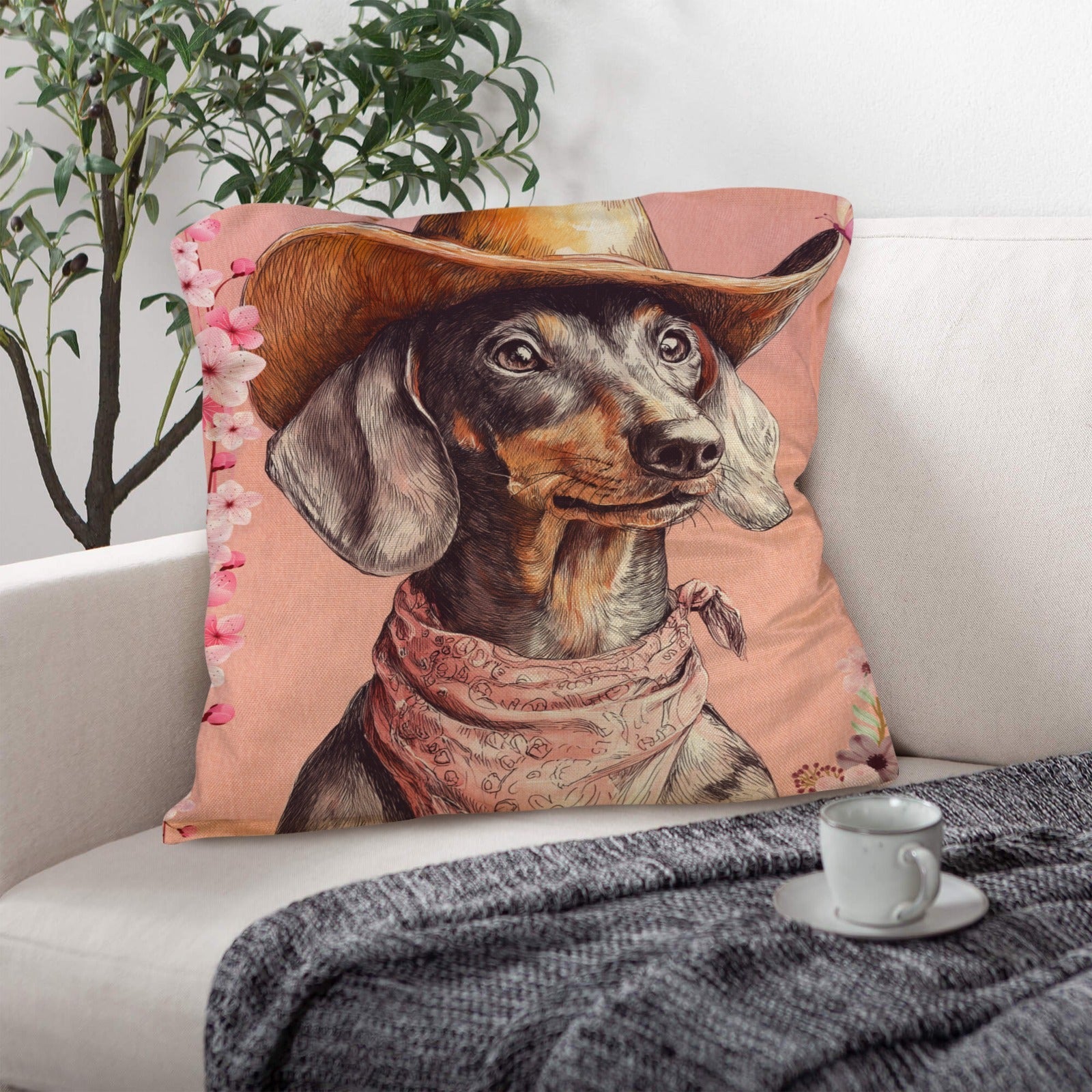 Baha Ranch Danilo Painted Dachshund Pillow Case Made in America by Baha Ranch Western Wear - product image 5