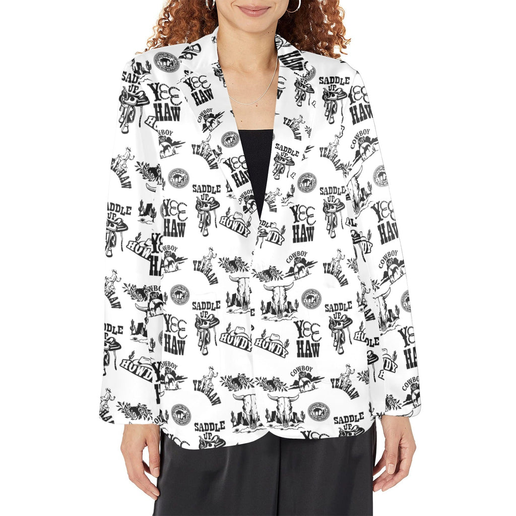 Baha Ranch Cowboy Print Women's Western Blazer by Baha Ranch Western Wear - product image 2