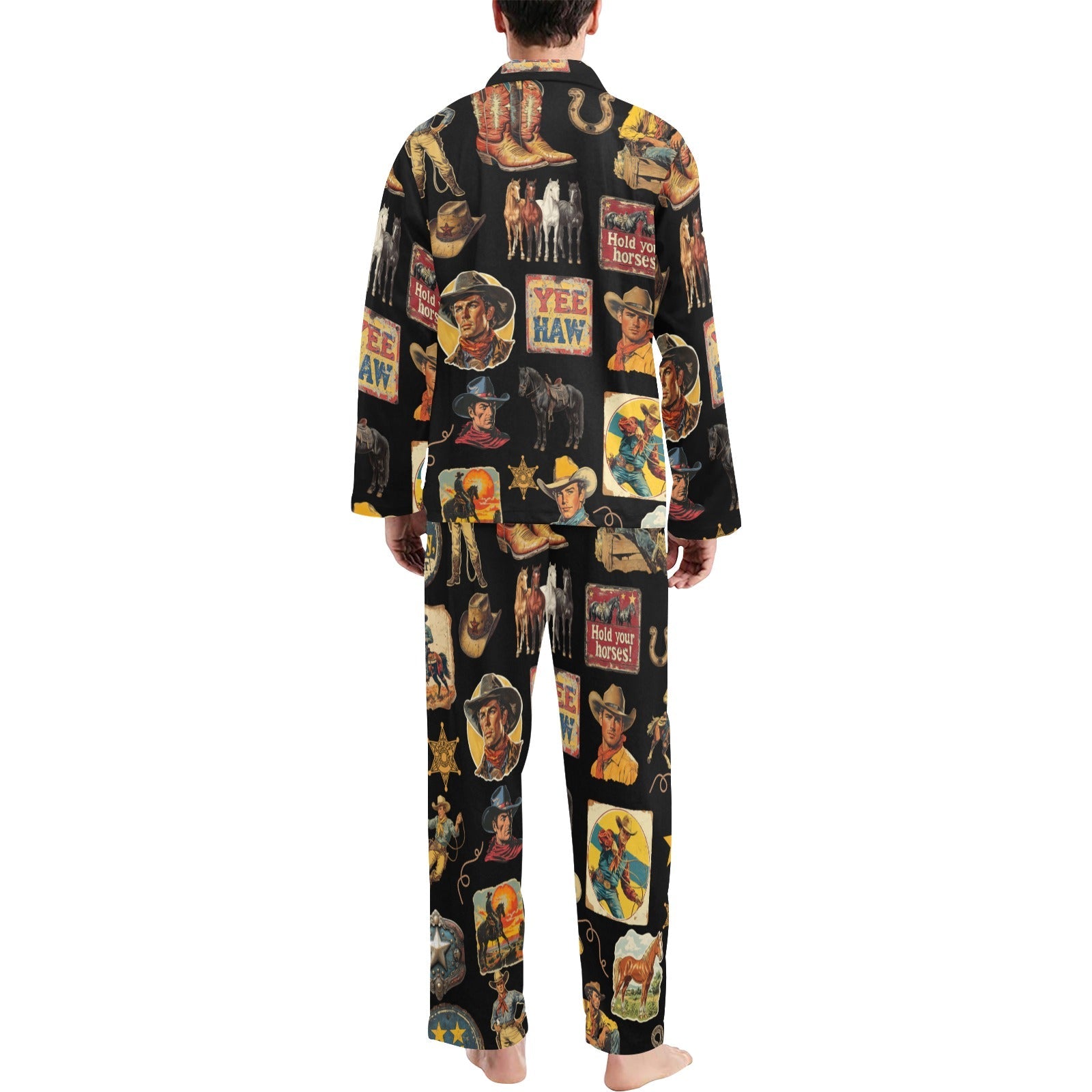 Baha Ranch Vintage Cowboy Collage Western Pajamas by Baha Ranch Western Wear - product image 2