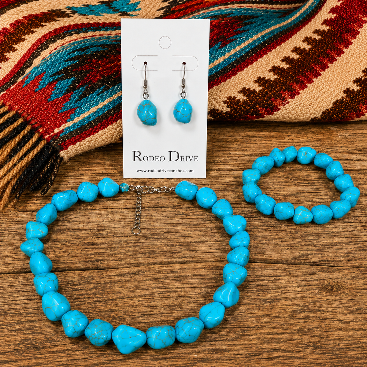 Chunky Fashion Turquoise Jewelry Set