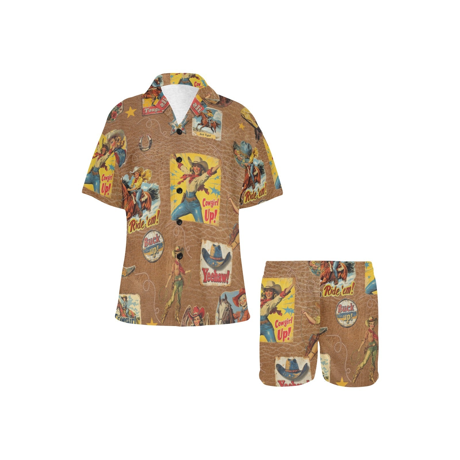 Baha Ranch Vintage Cowgirl Collage Pajama Set by Baha Ranch Western Wear - product image 3