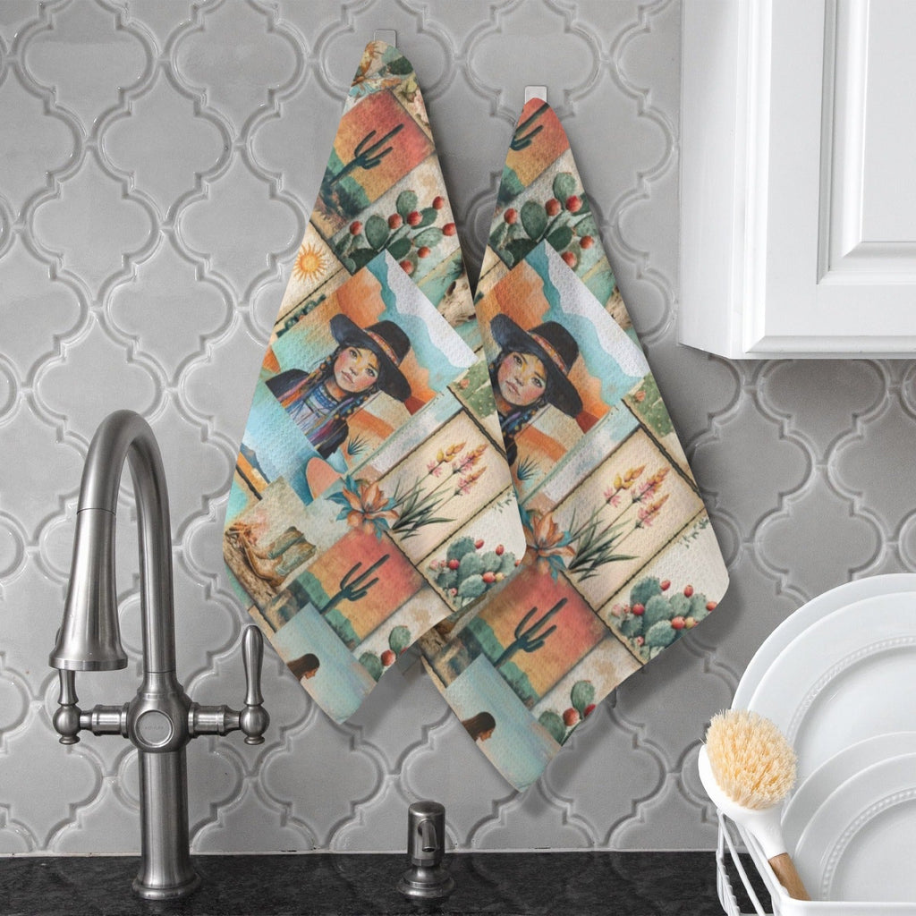 Baha Ranch Colores de Mexico Pictures of the Southwest Set of 2 Dish Towels Made in America by Baha Ranch Western Wear -...