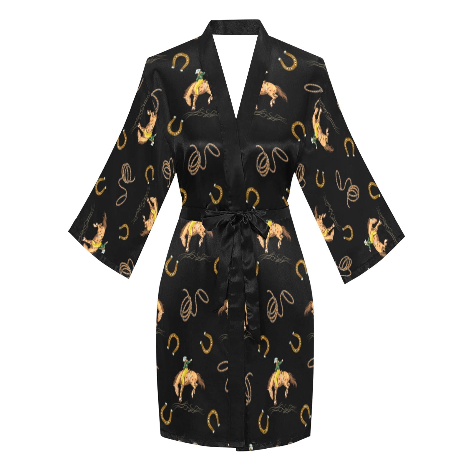 Baha Ranch Rodeo Cowboy Satin Kimono Sleeve Robe by Baha Ranch Western Wear - product image 6