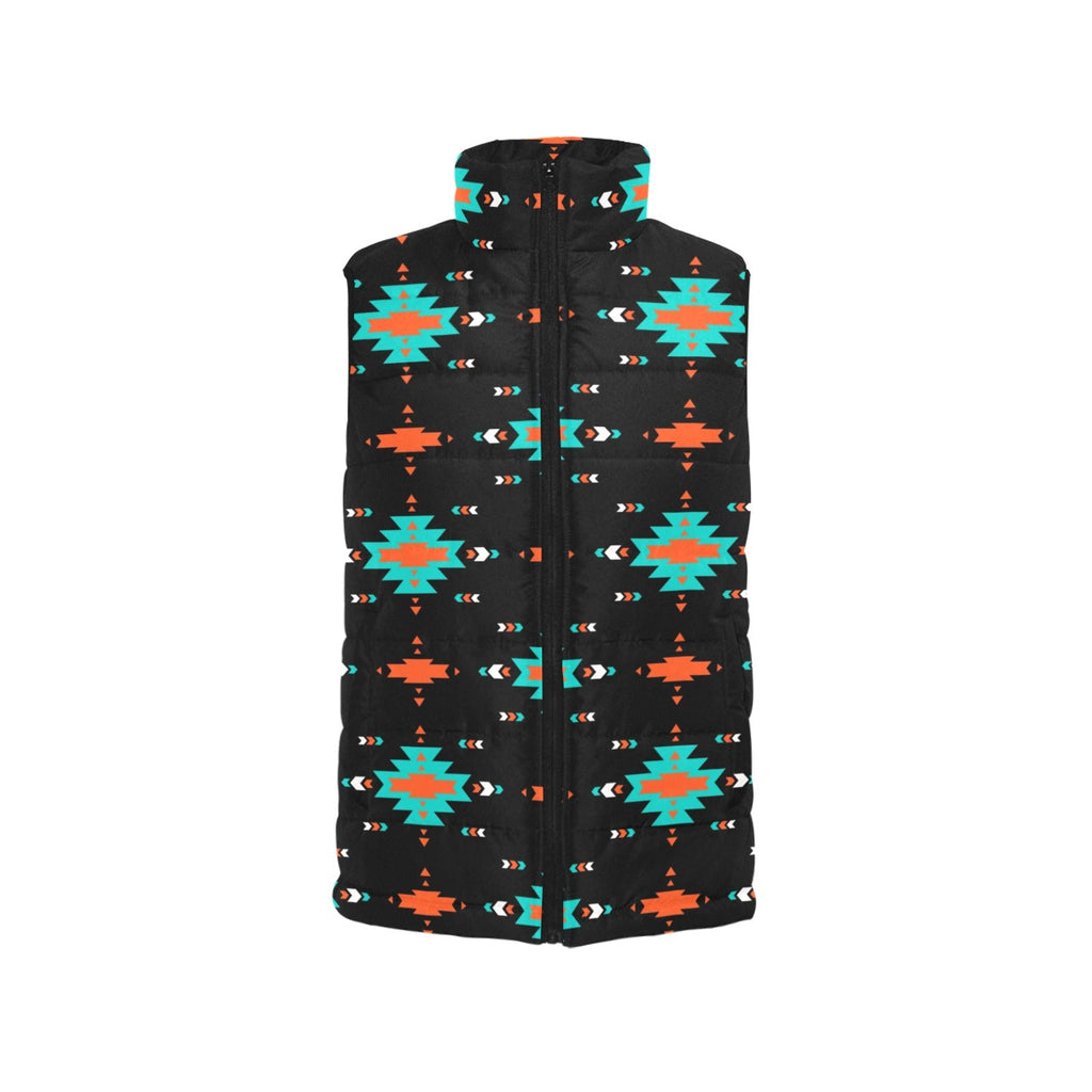 Baha Ranch Turquoise Orange Aztec Women's Western Puffy Vest by Baha Ranch Western Wear - product image 3