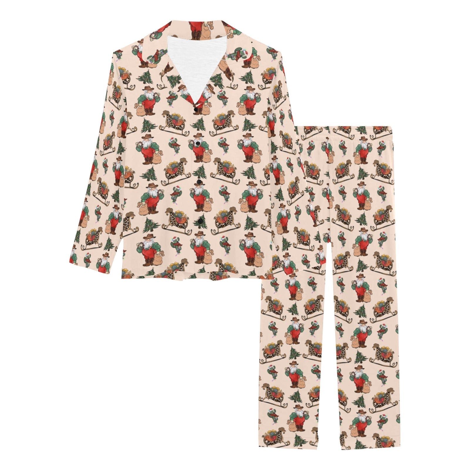Baha Ranch Santa's Sleigh Women's Western Pajamas by Baha Ranch Western Wear