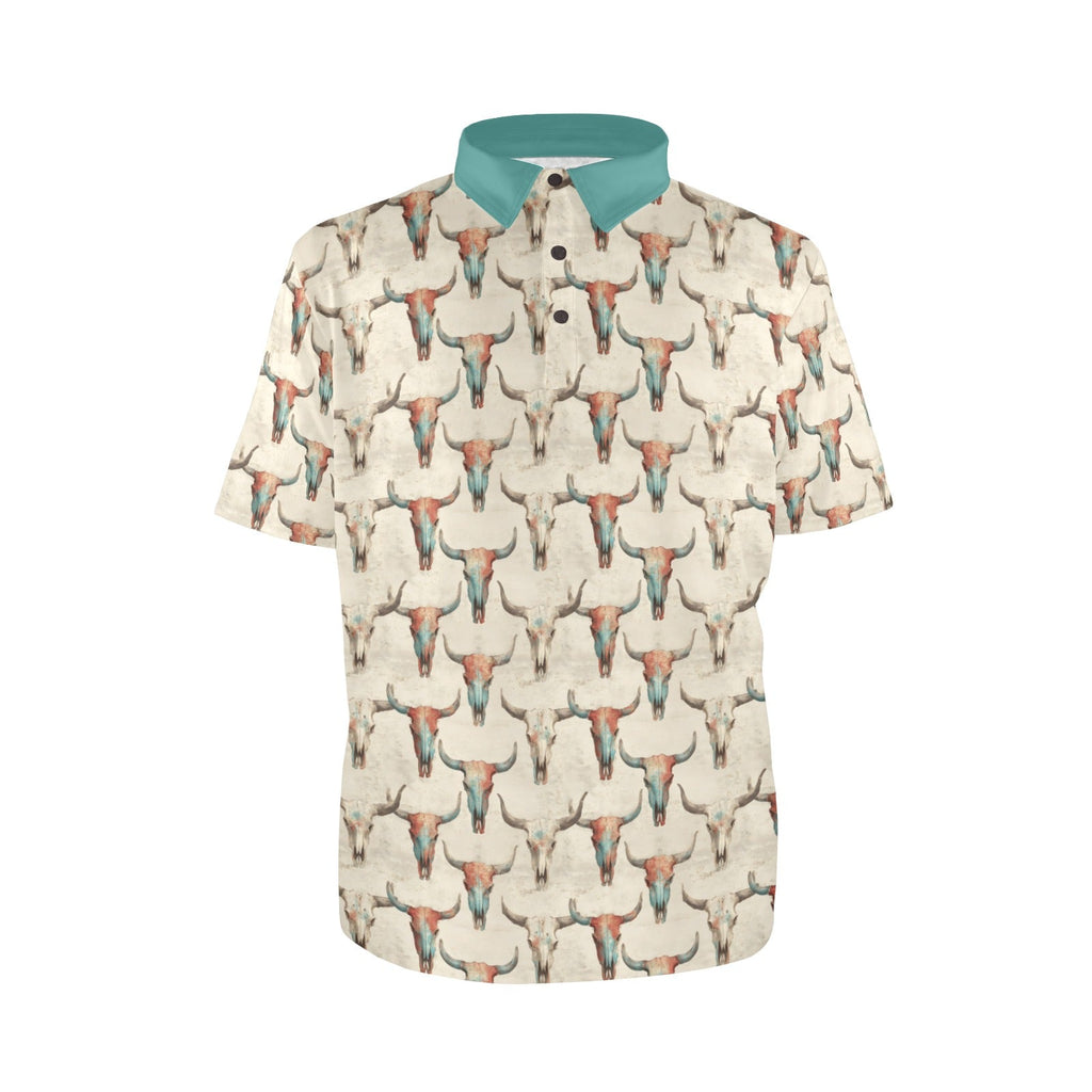 Baha Ranch Colored Skulls Men's Polo Style Shirt by Baha Ranch Western Wear - product image 5
