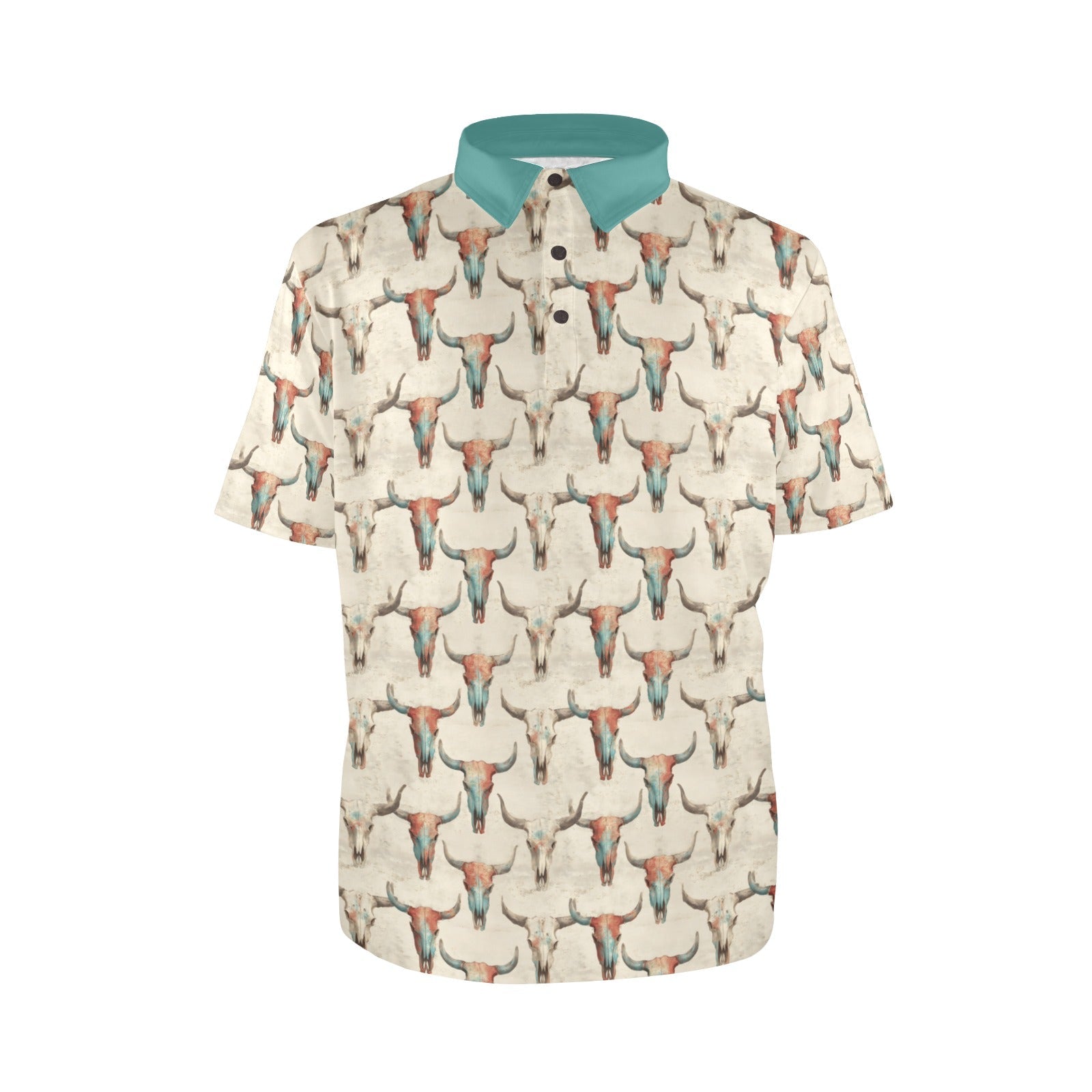 Baha Ranch Colored Skulls Men's Polo Style Shirt by Baha Ranch Western Wear - product image 5