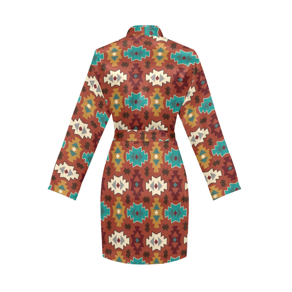 Baha Ranch Old Aztec Women's Long Sleeve Belted Satin Feel Dressing Lounge Robe by Baha Ranch Western Wear - product image 4