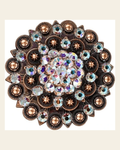 AB Copper Berry Jacket European Crystal Concho on a warm cream background