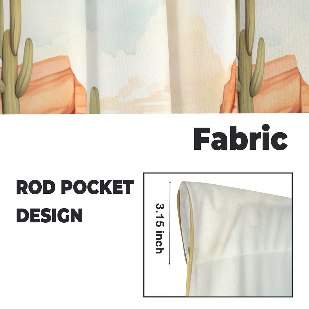 Baha Ranch Watercolor Desert Curtains 28"x40" (2-Piece) Made in America by Baha Ranch Western Wear - product image 5