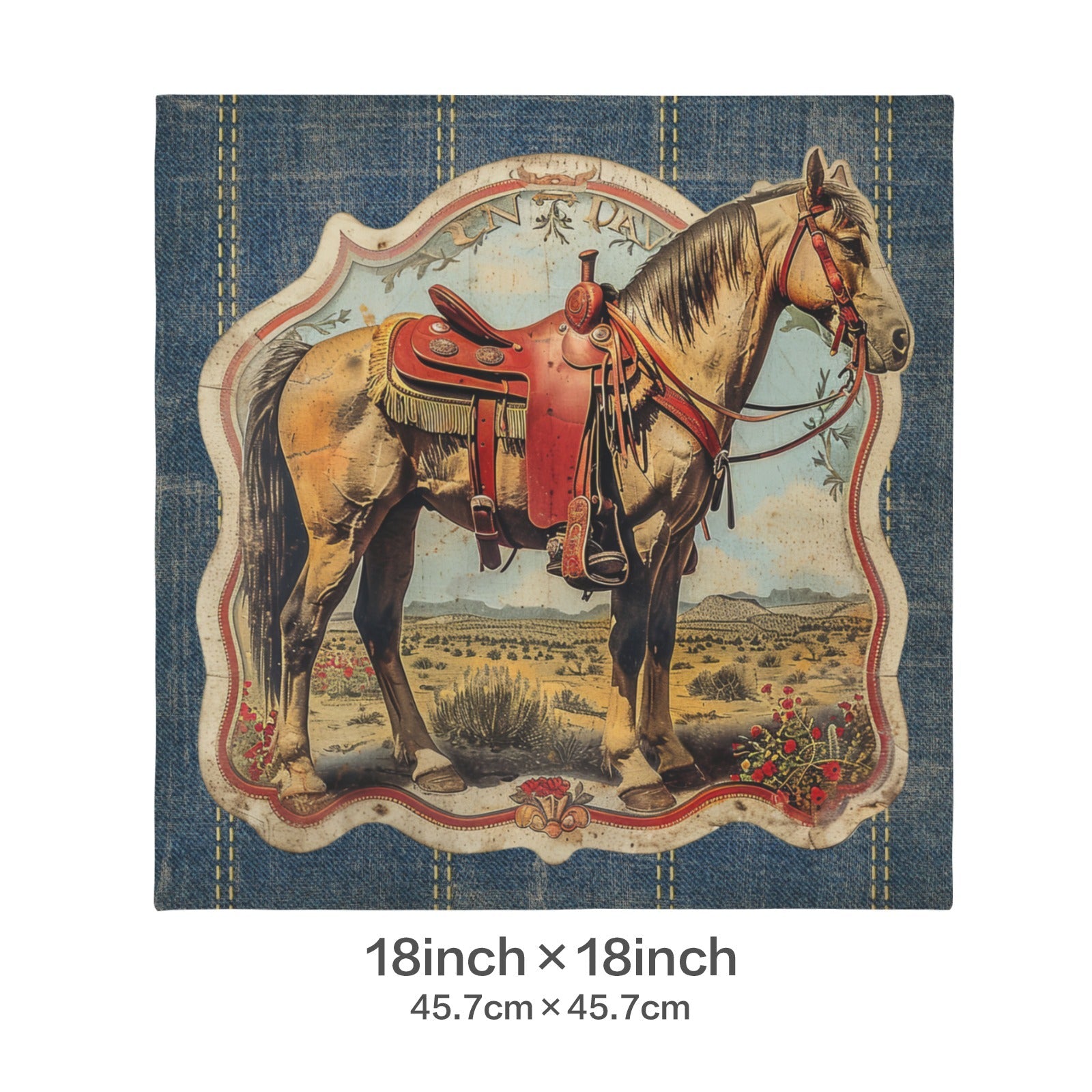 Baha Ranch Vintage Horse Velvety Soft Pillow Case Made in America by Baha Ranch Western Wear - product image 3