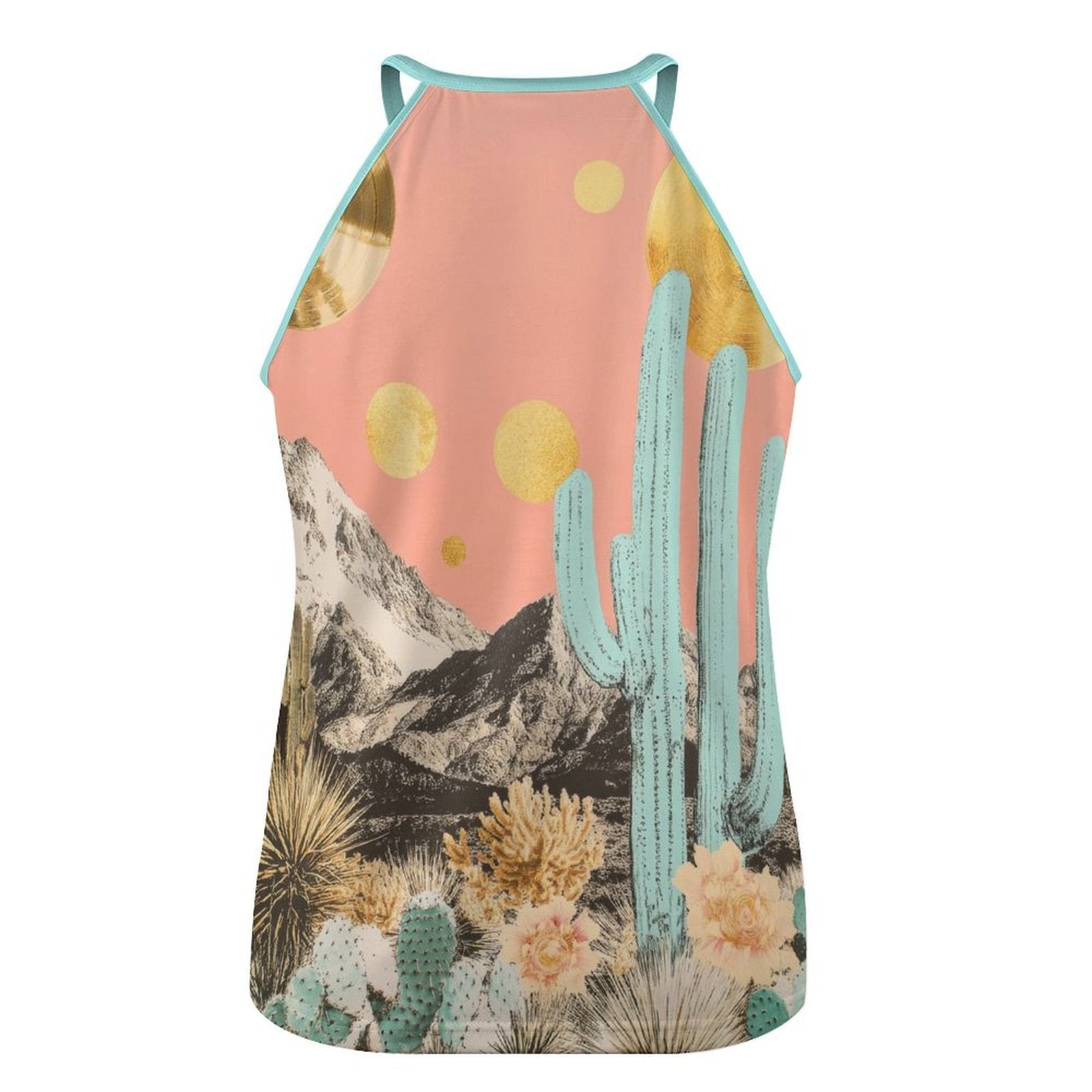 Baha Ranch Turquoise Cowgirl Retro Pop Western Tank Top by Baha Ranch Western Wear - product image 3
