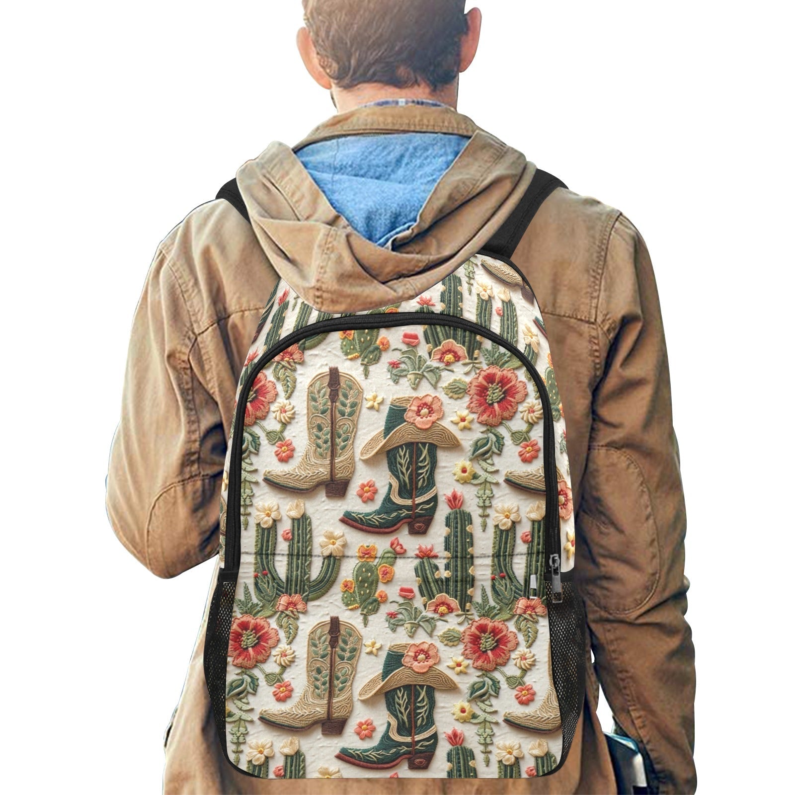 Baha Ranch Floral Boots Cactus Backpack by Baha Ranch Western Wear