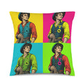 Baha Ranch The Last Roundup Bull Rider Collage Velvety Soft Pillow Cover Made in America by Baha Ranch Western Wear -...