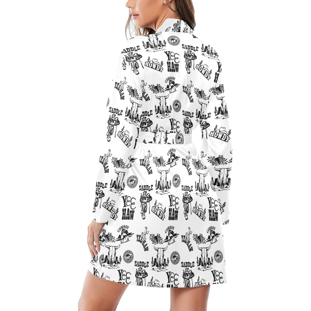Baha Ranch Cowboy Print Western Satin Robe by Baha Ranch Western Wear - product image 2