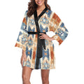 Baha Ranch Blue Aztec Women's Lounge Kimono Robe by Baha Ranch Western Wear
