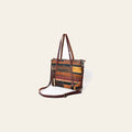 American Darling Leather Tote Bag – Colorful Leather Stripes, Western Style Handbag, Spacious Design