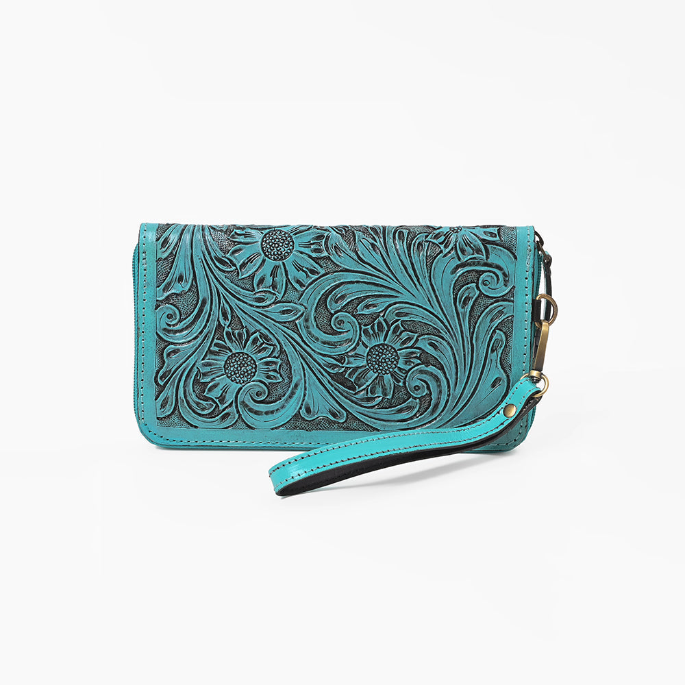 American Darling Clutch Hand Tooled Genuine Leather Western Women Bag Handbag Purse Tan | Purses for Cute